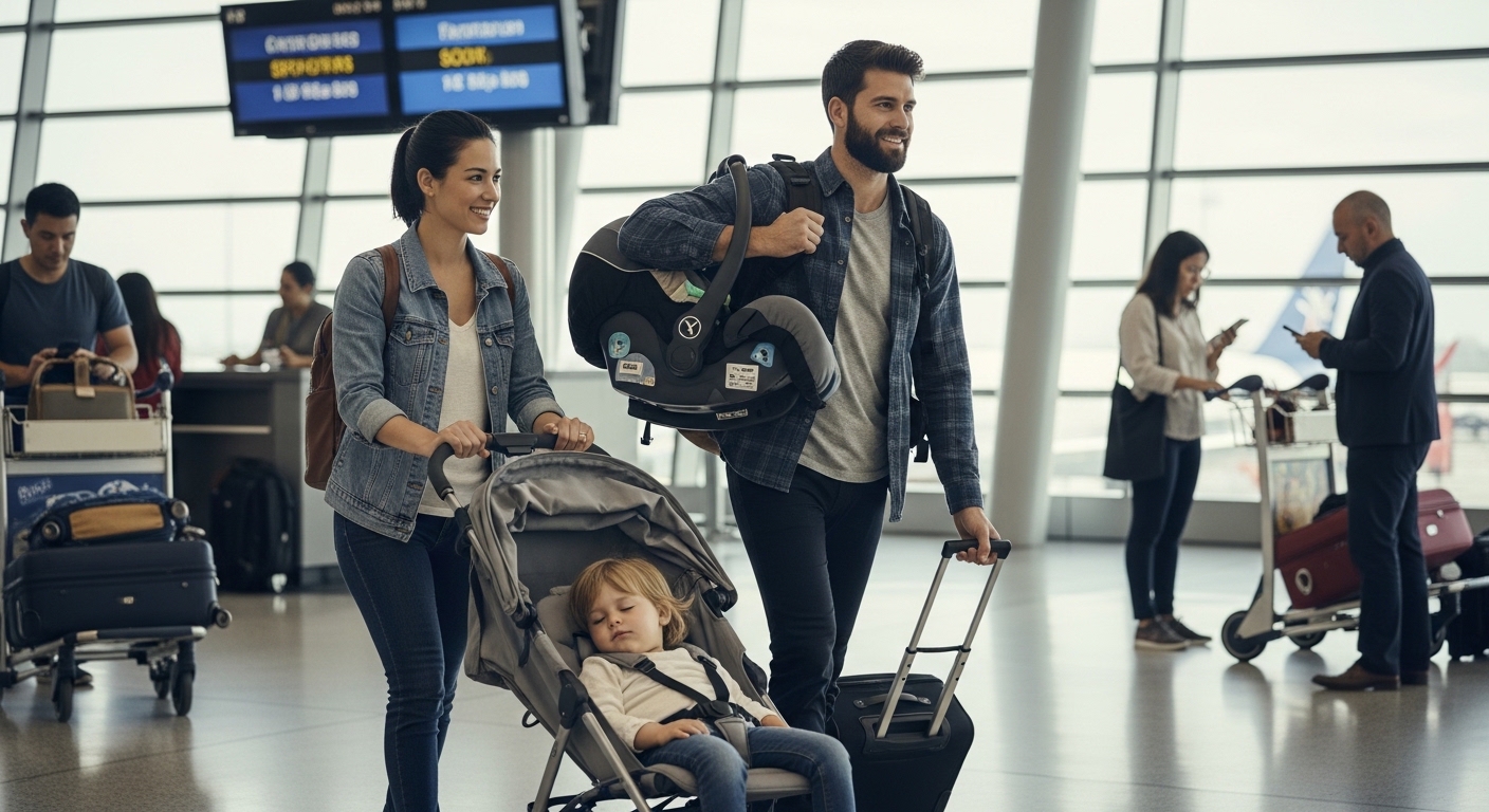 How to Travel with Car Seat and Stroller